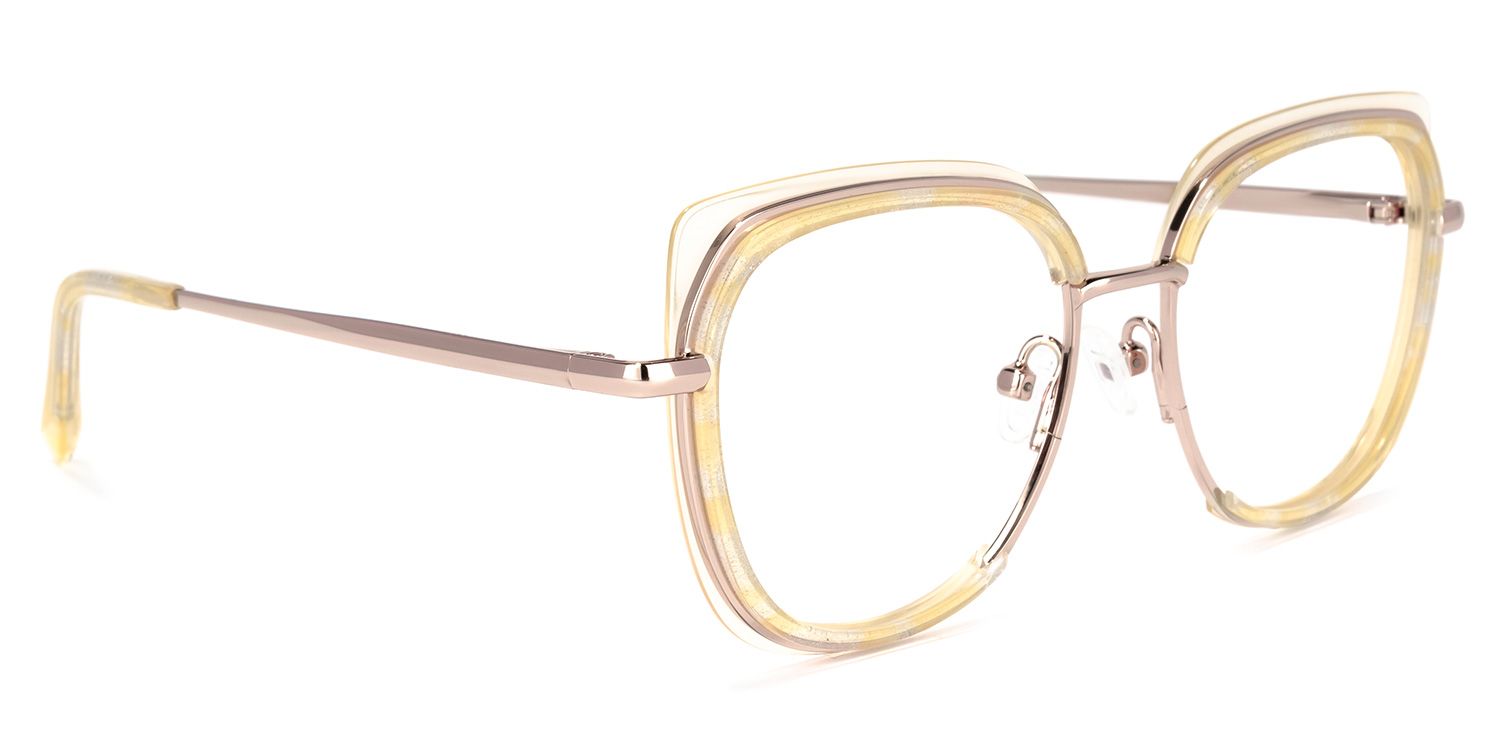 Linda Jaune Cateye Lunettes1