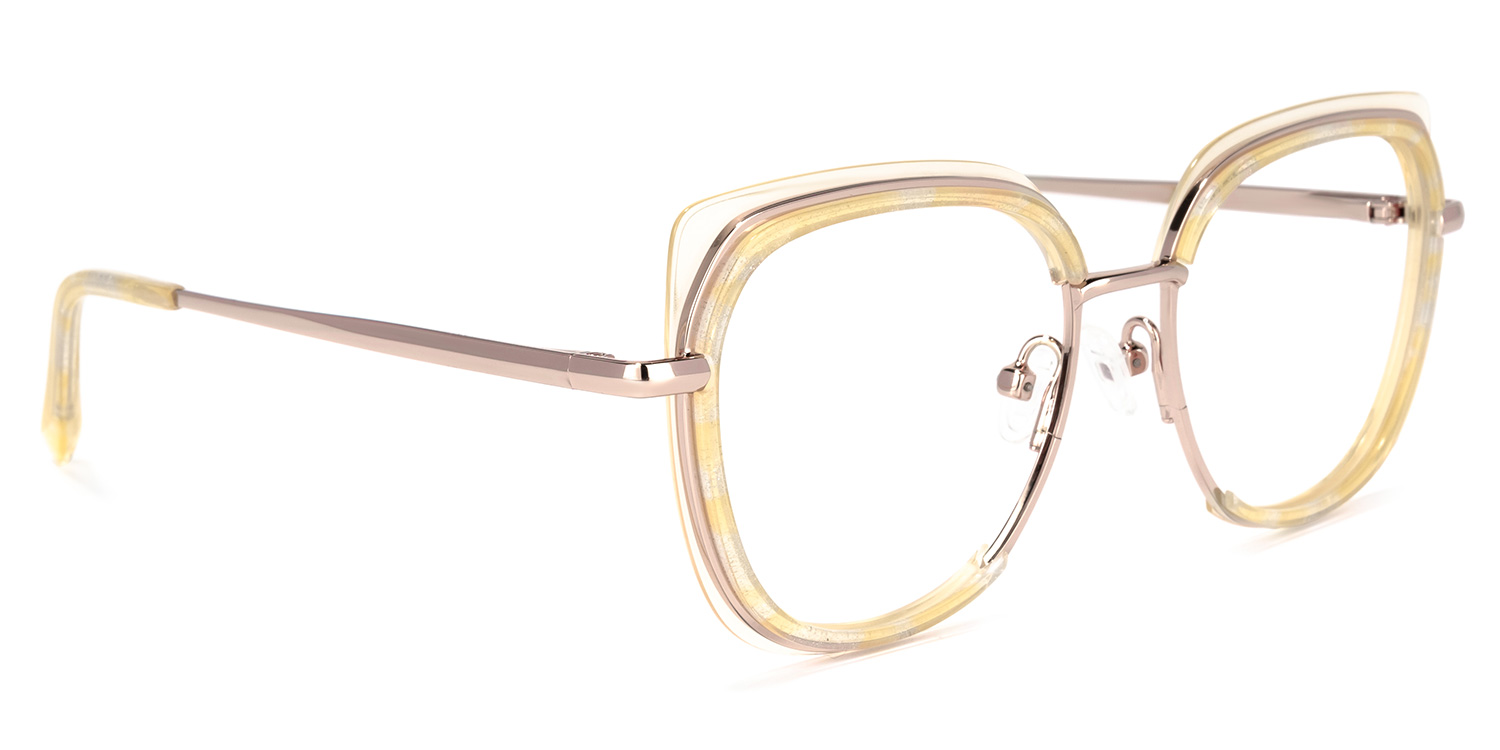 Linda Jaune Cateye Lunettes1