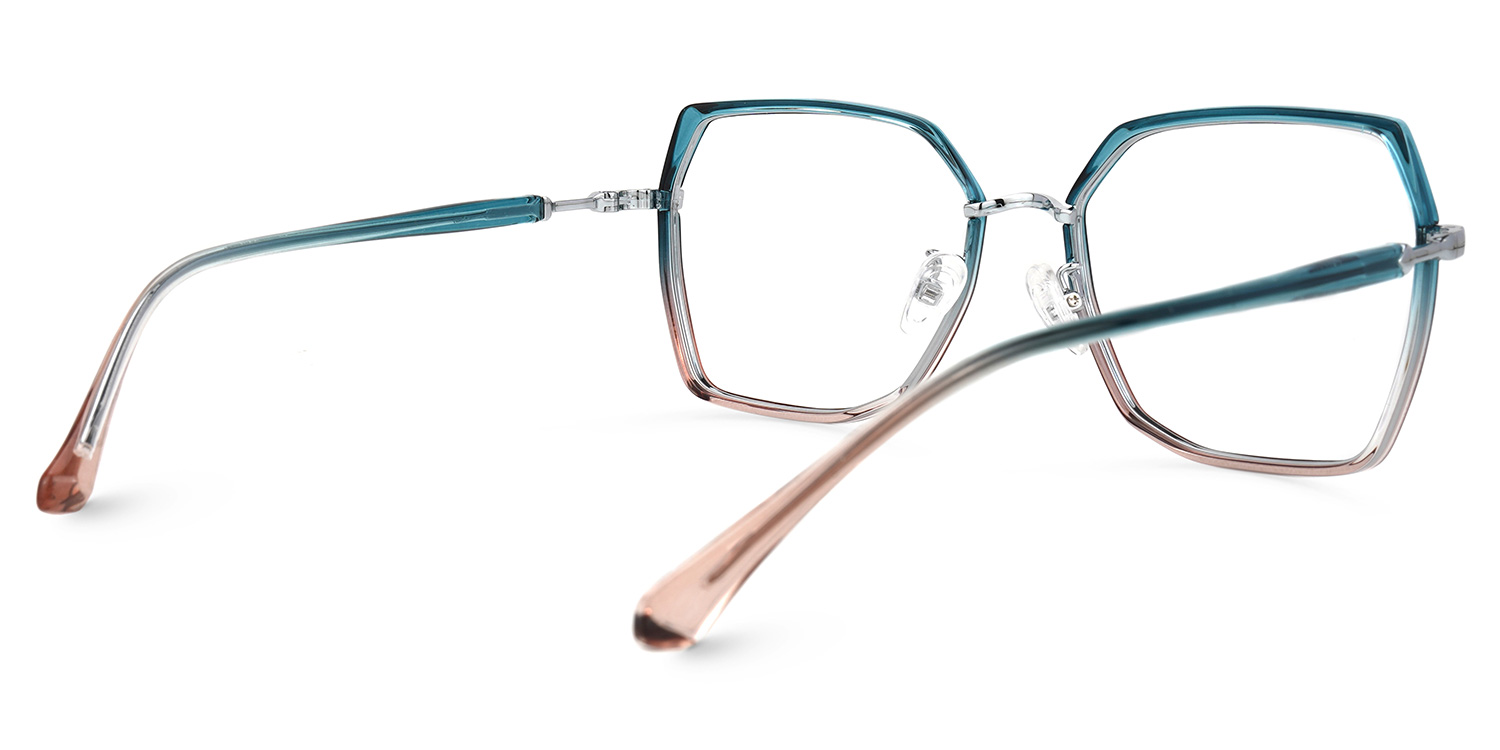 Burt Bleue Géométrique Lunettes4