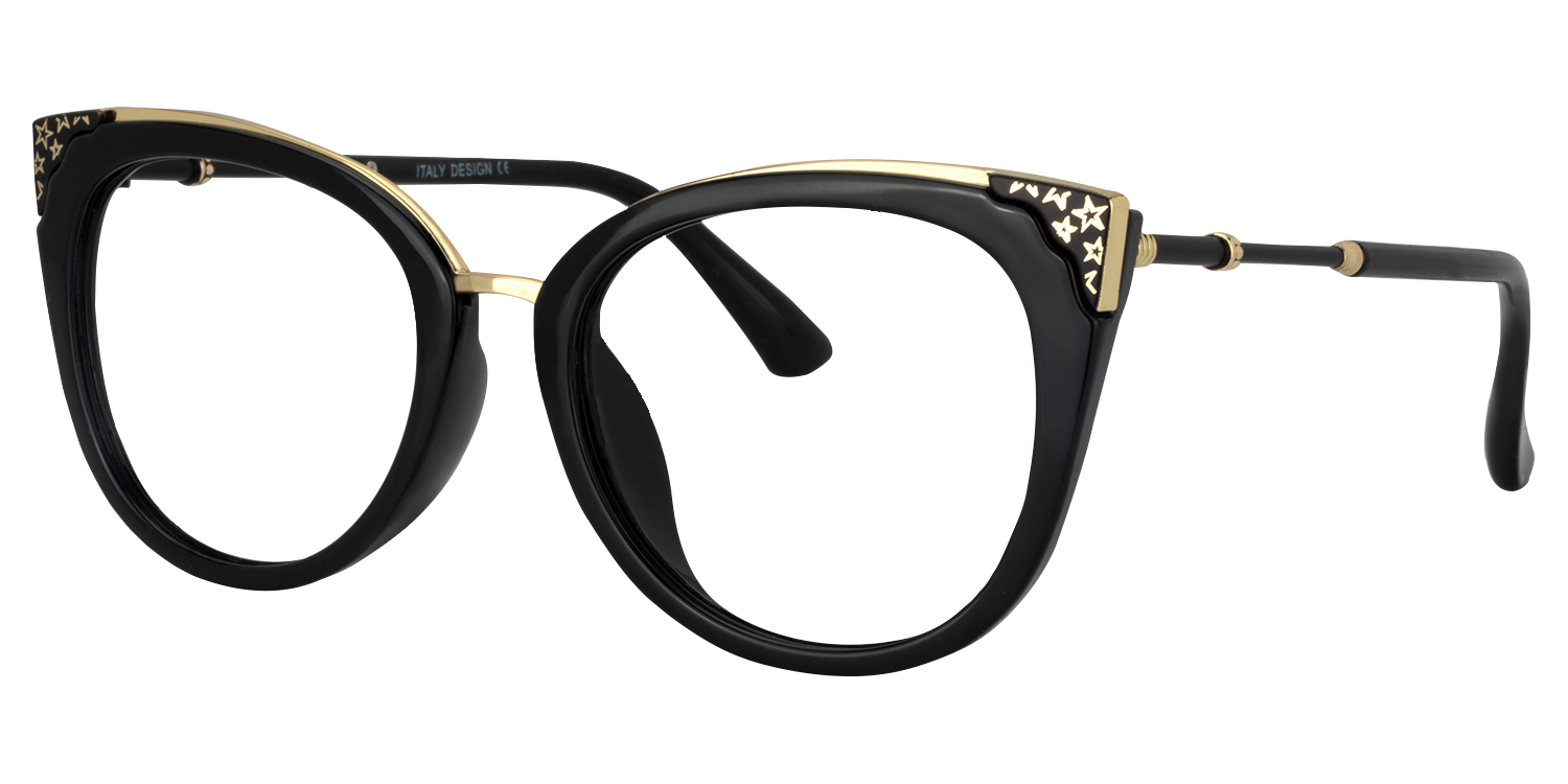 Dalton Lunettes Cateye Noir2