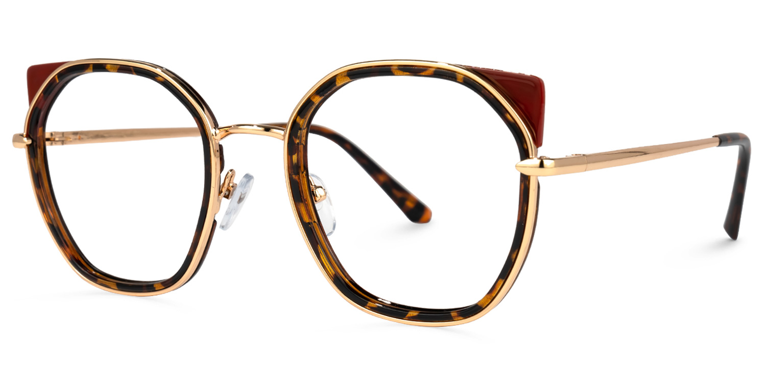 Edie Marron Tortue Cateye Lunettes1