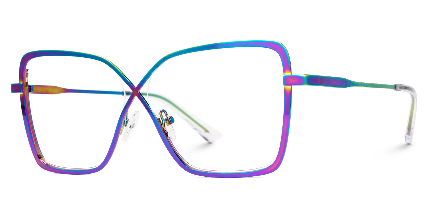 Racquel Irisé Carré Lunettes2