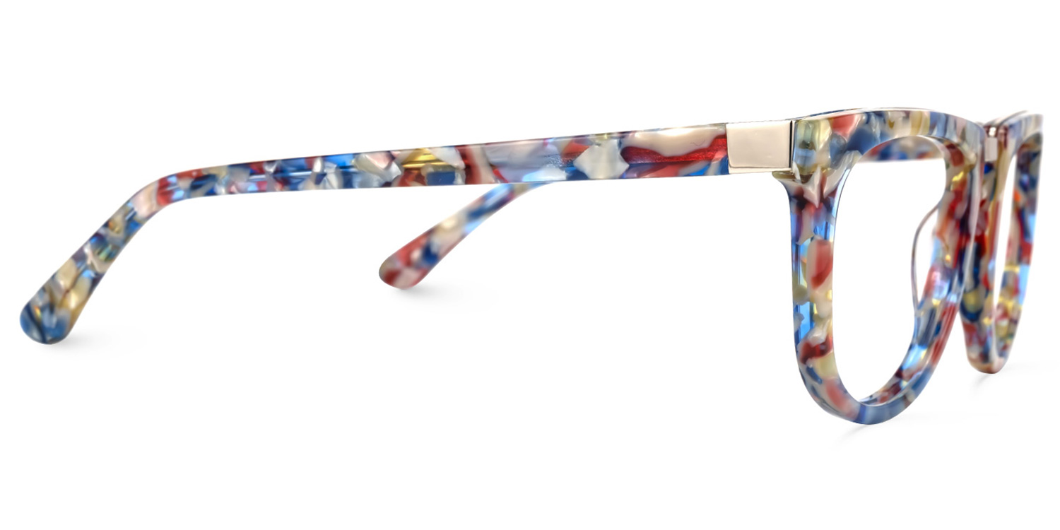 Dechan Bleue-Flaoral Carré Lunettes2