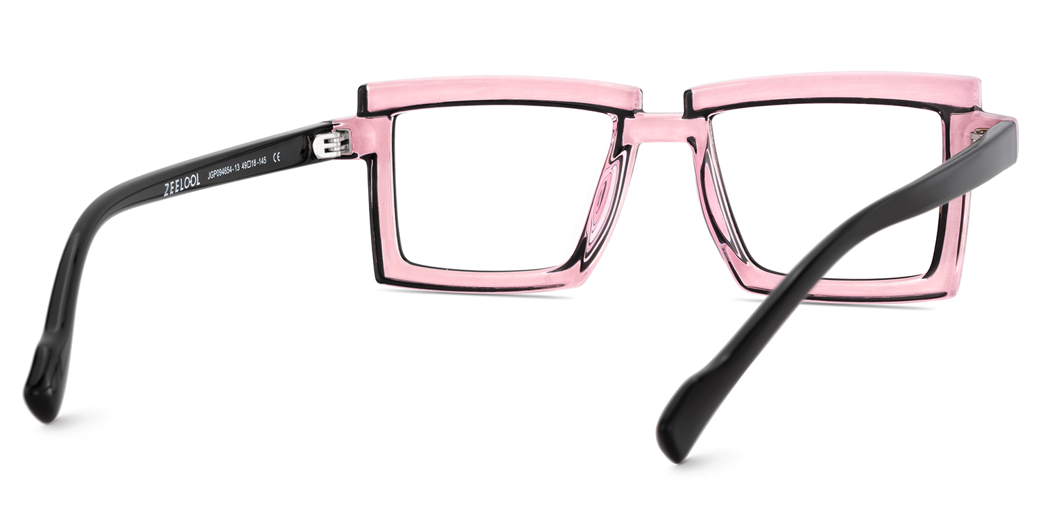 Zephyr Rose Rectangle Lunettes4
