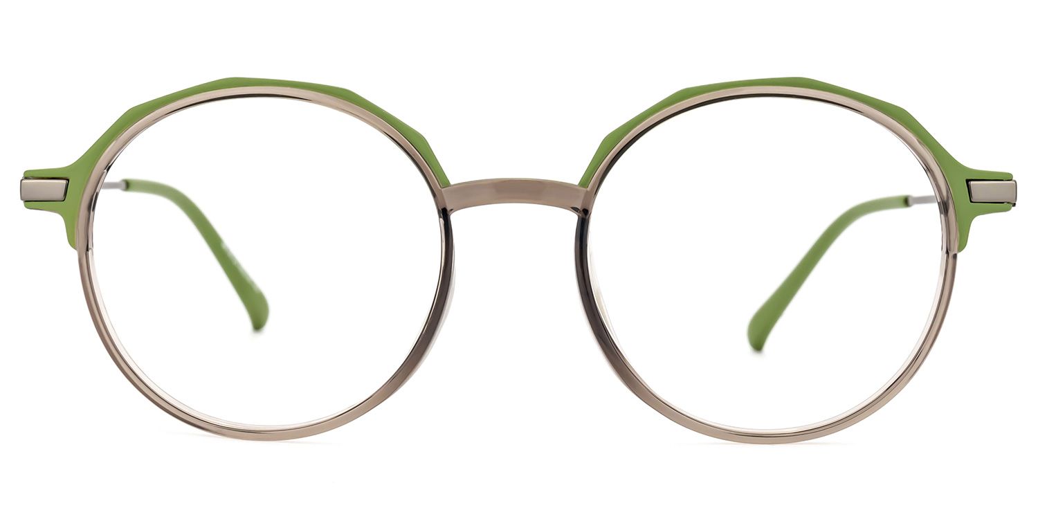 Jessye Vert Ronde Lunettes0
