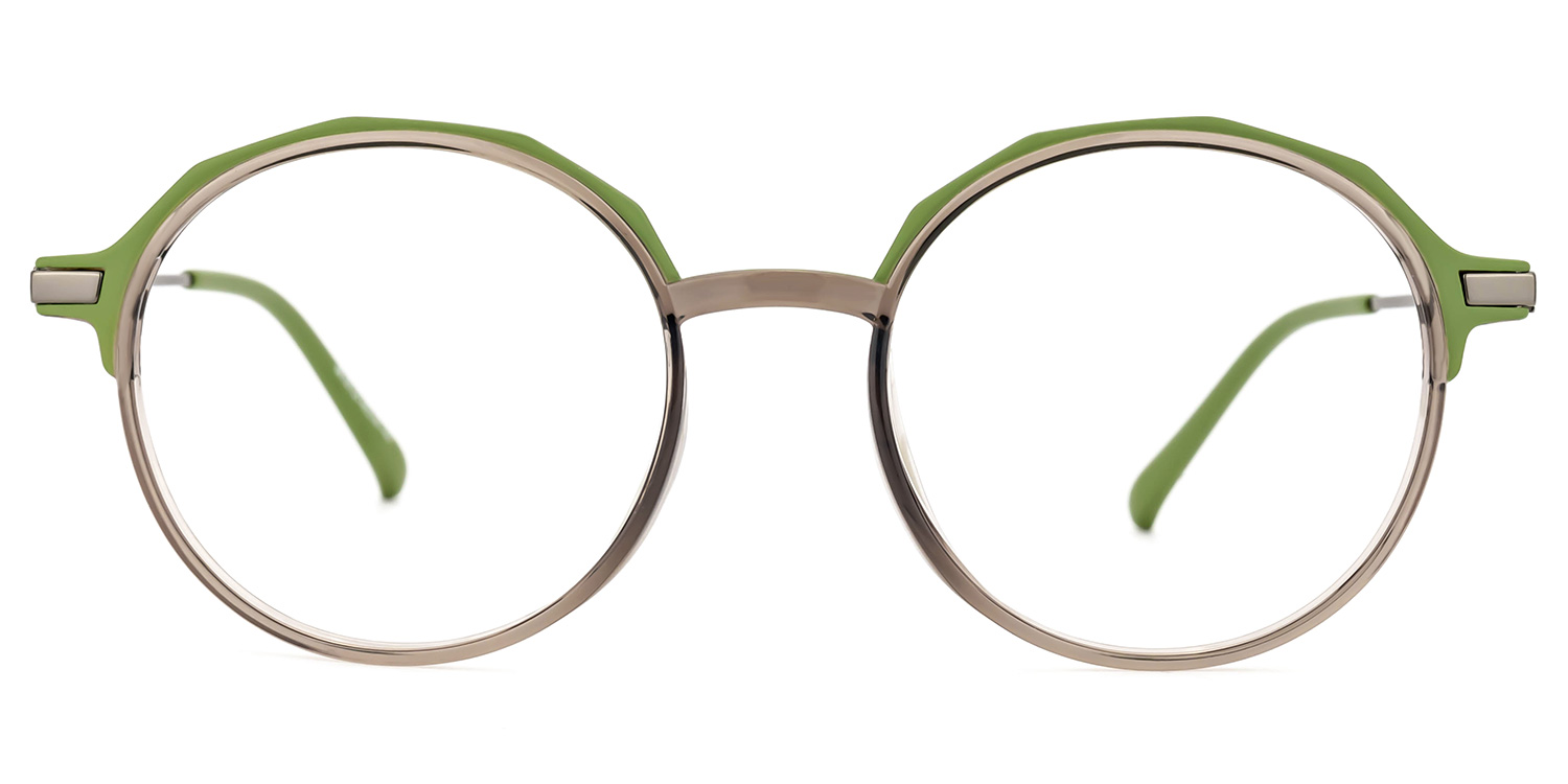 Jessye Vert Ronde Lunettes0