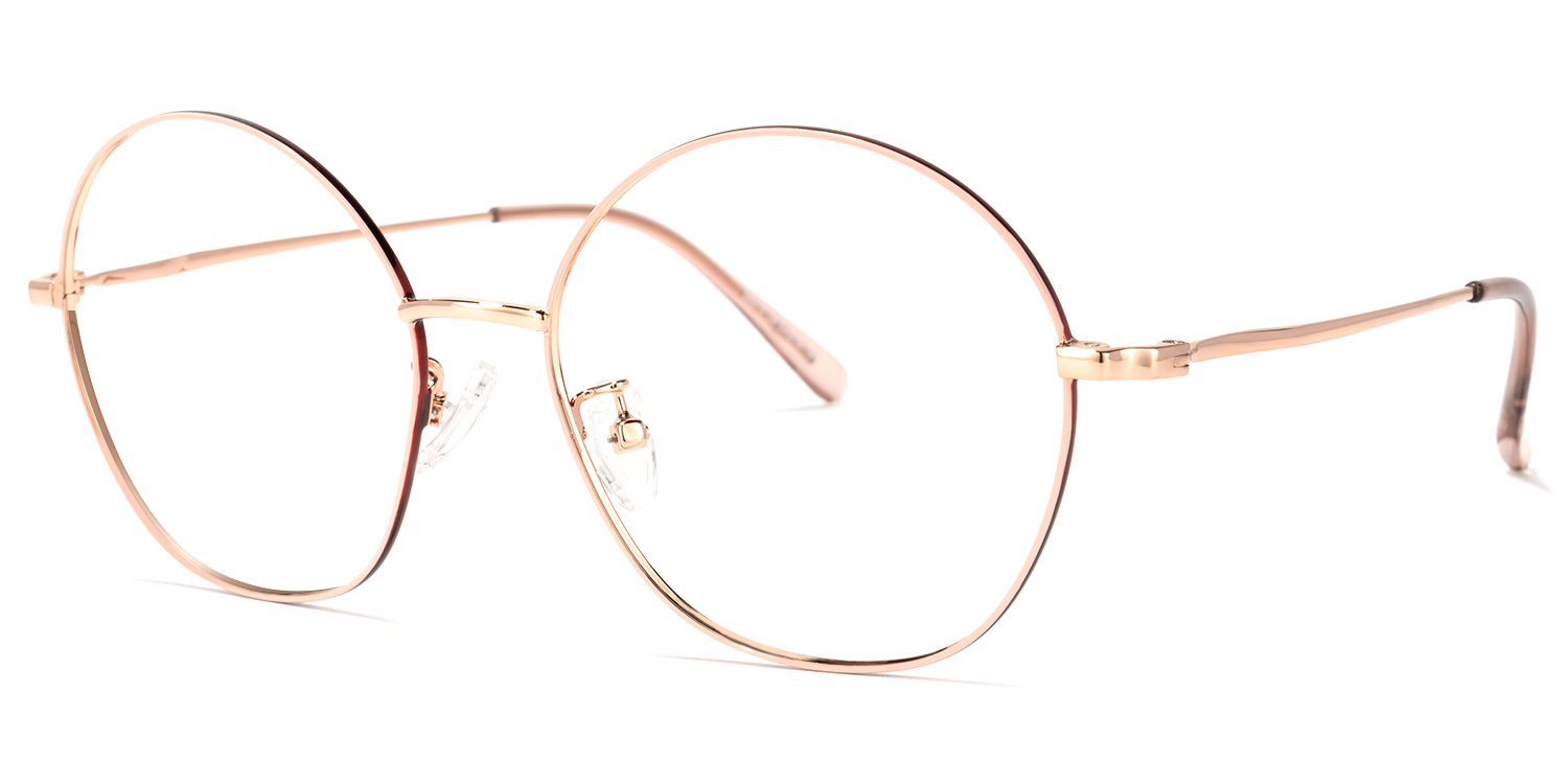 Lakesha Lunettes rondes roses1