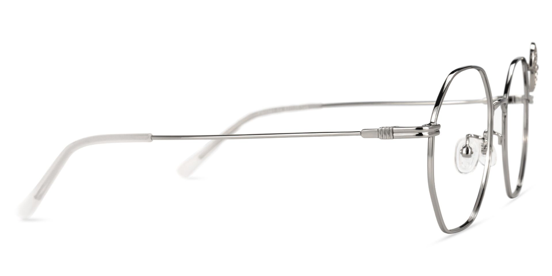 Kaitlyn Lunettes géométriques argentées 2