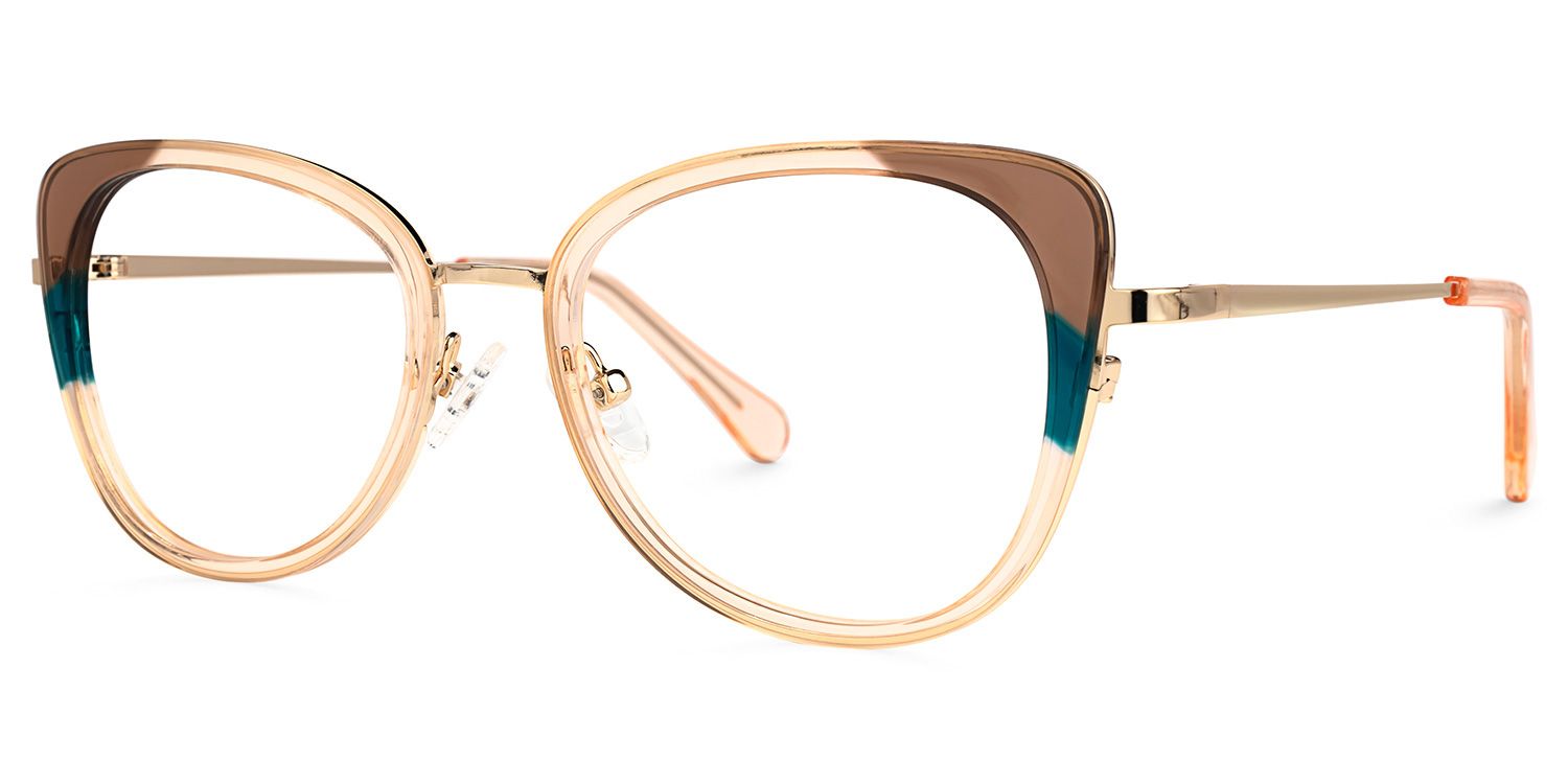 Eleanora Marron Cristal Cateye Lunettes1