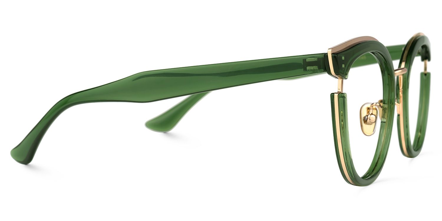 Laraine Vert Cateye Lunettes2