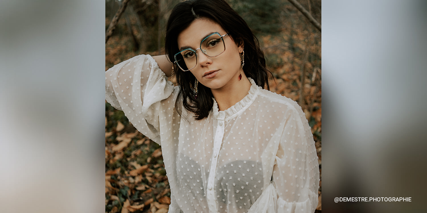 Burt Bleue Géométrique Lunettes1