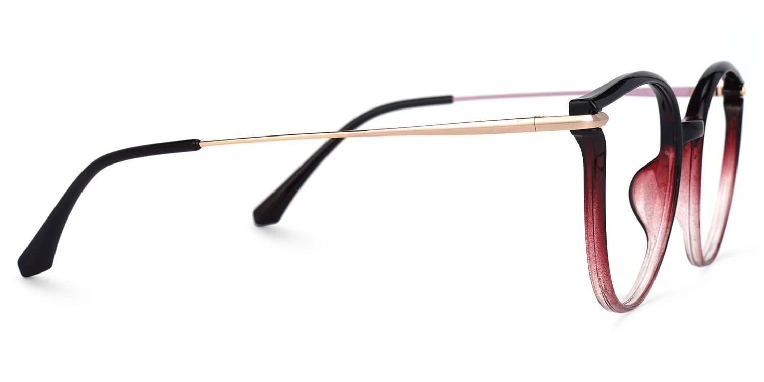 Yadejah Noir Rouge Cateye Lunettes2