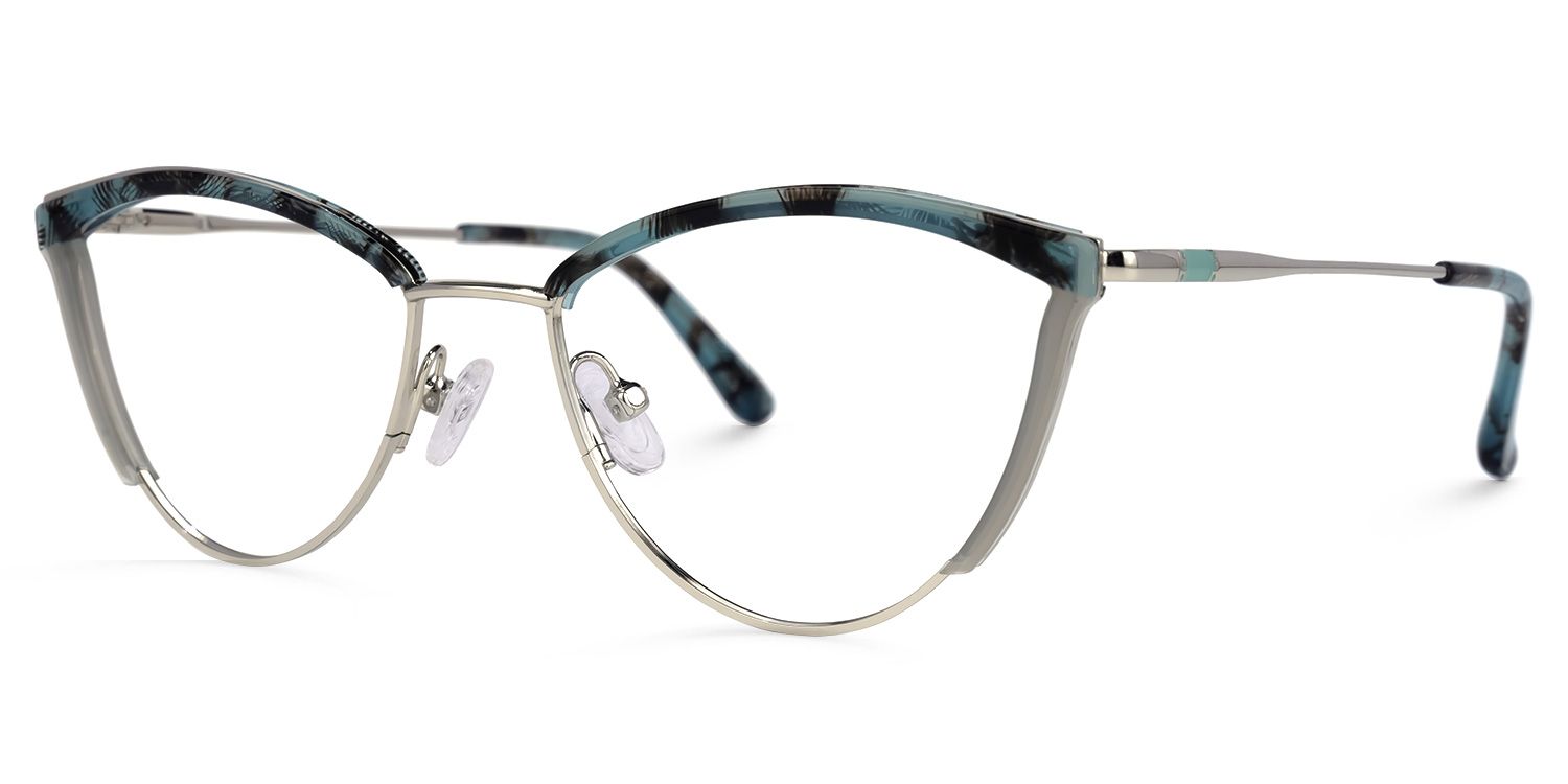 Annett Bleue Floral Cateye Lunettes1