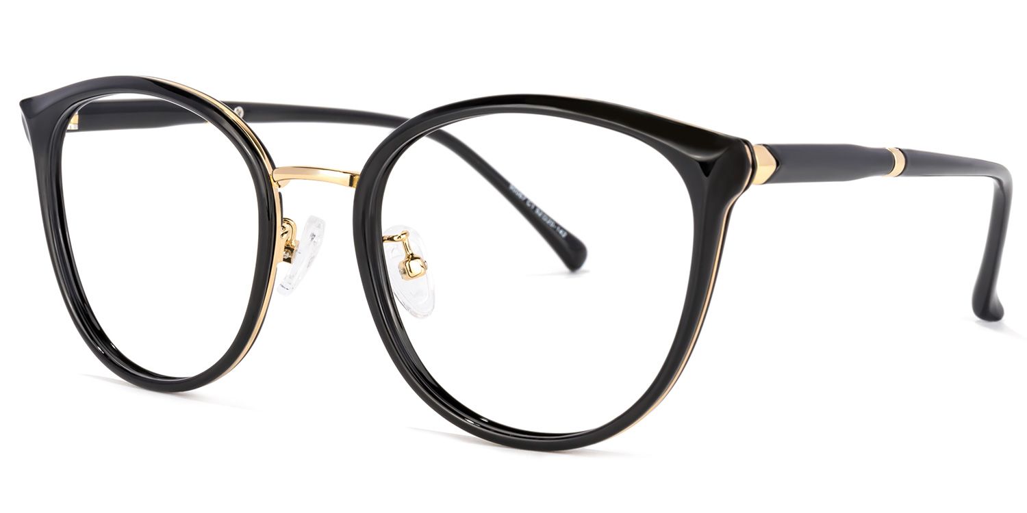 Zoe Lunettes rondes noires1
