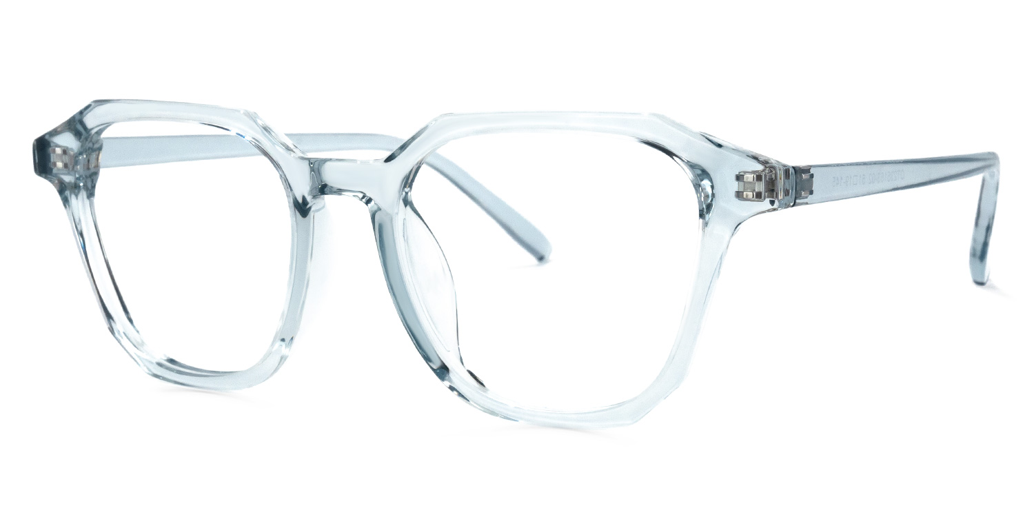 Preston Lunettes carrées bleu clair 1