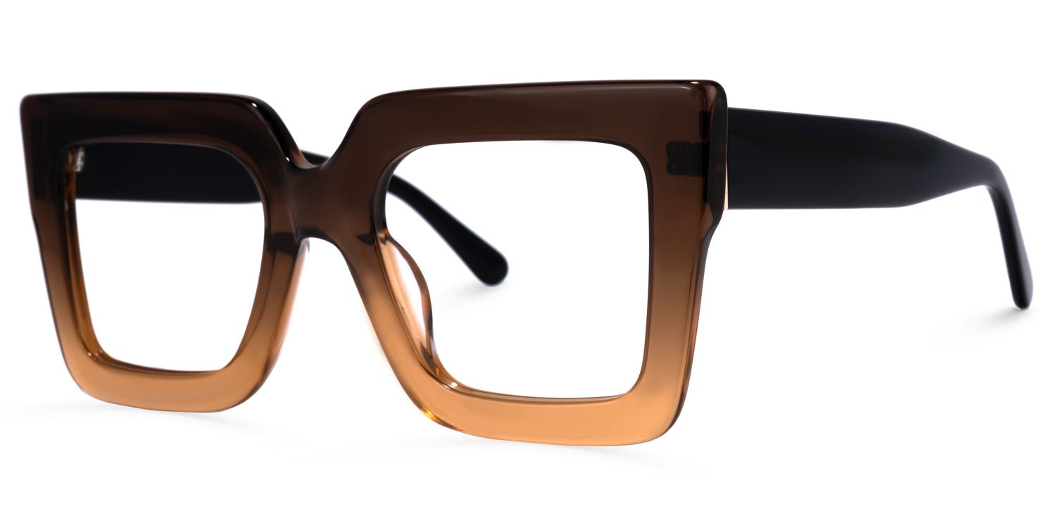 Brandon Marron Carré Lunettes1