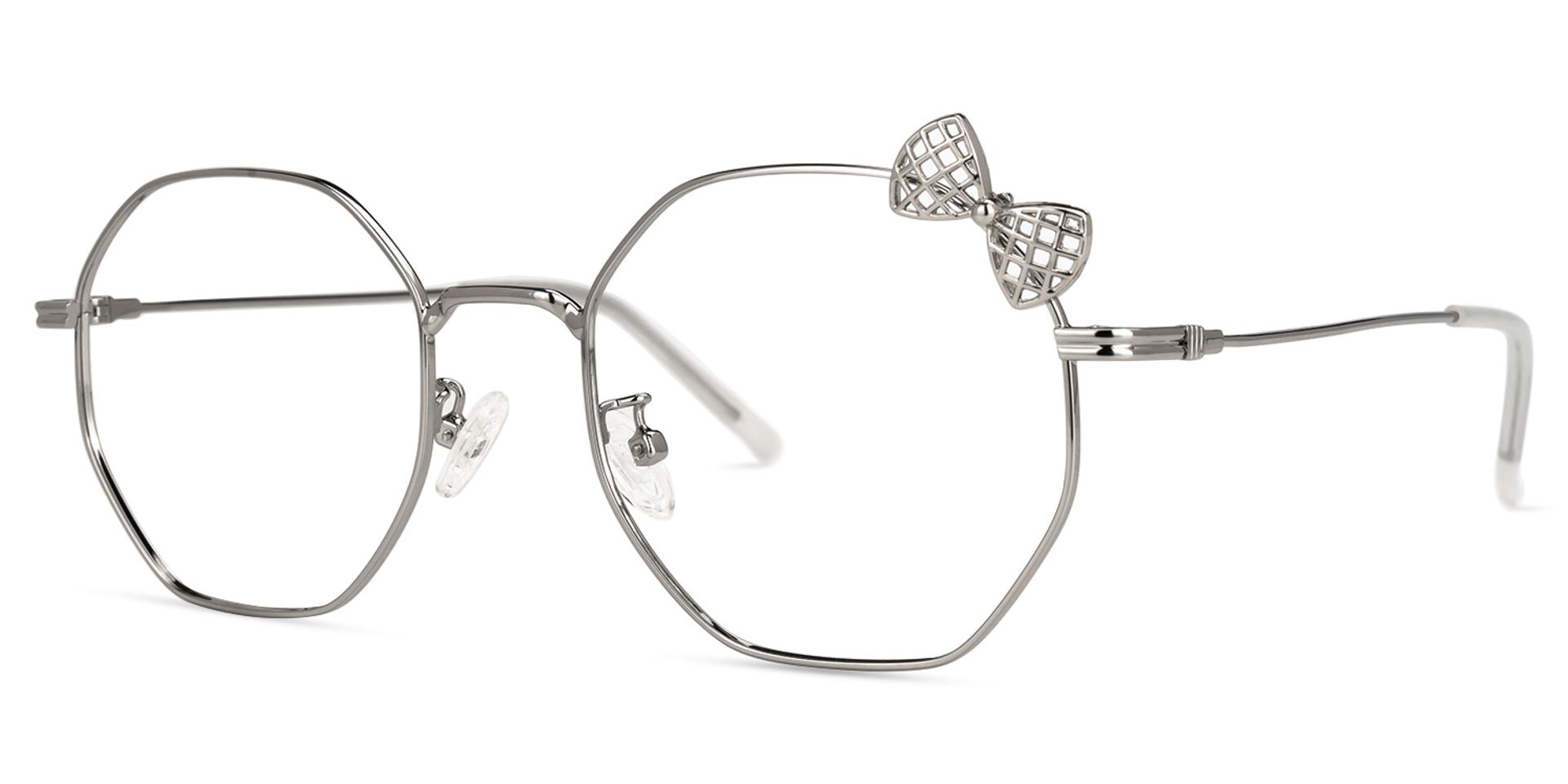 Kaitlyn Lunettes géométriques argentées 1