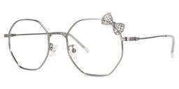 Kaitlyn Argent Rectangulaire lunettes1