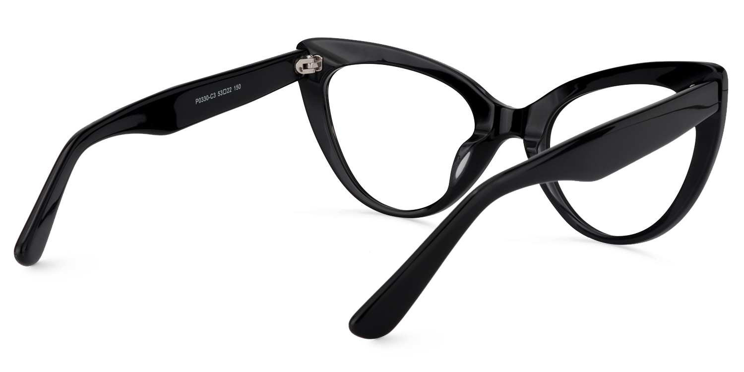 Claudette Noir Cateye Lunettes4