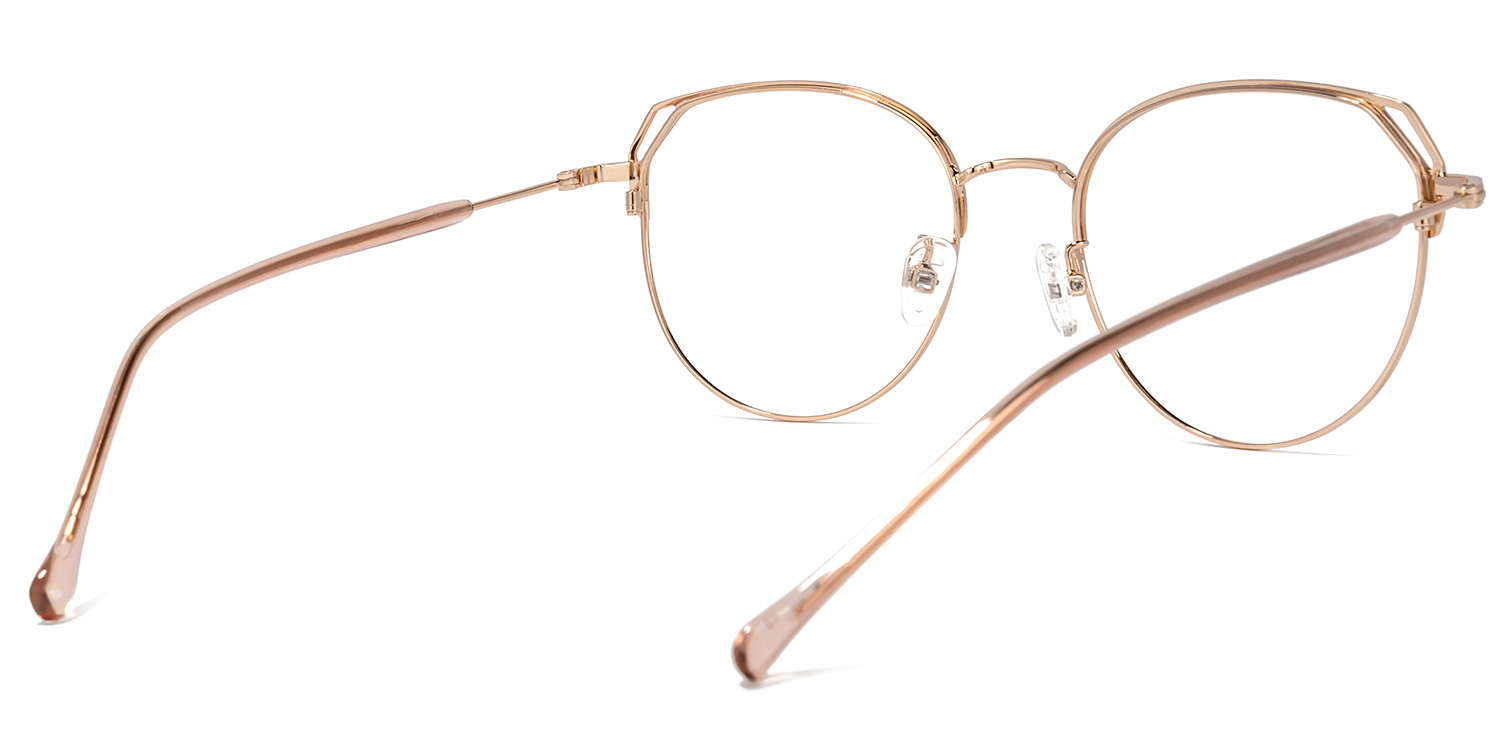 Haggith Lunettes rondes dorées3