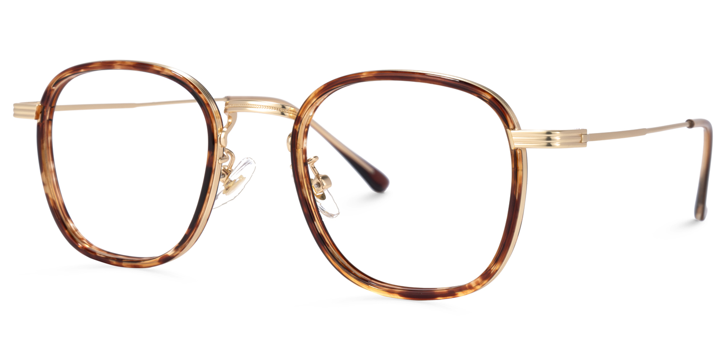 Joho Lunettes carrées Marron Tortoise1