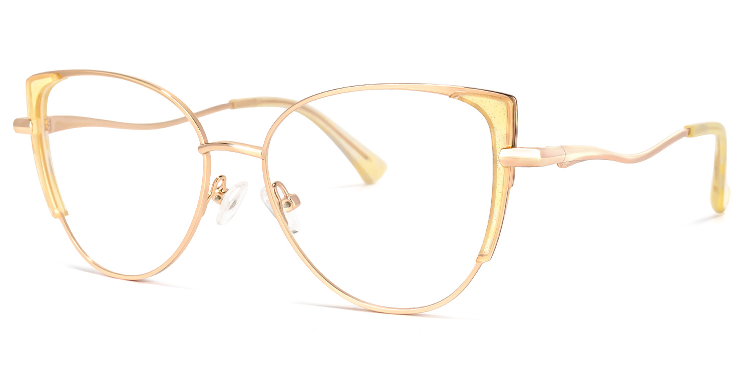 Raia Verres cateye en cristal jaune1