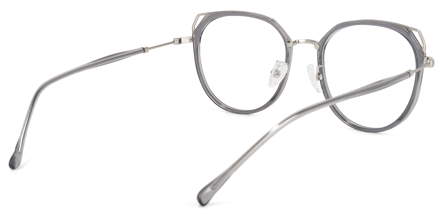 Ofelia Lunettes géométriques gris cristal3