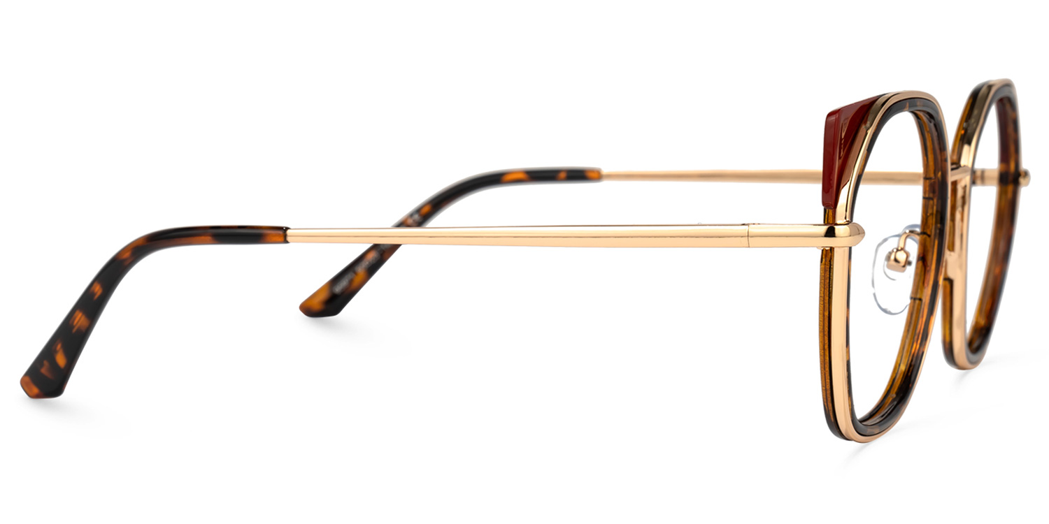 Edie Marron Tortue Cateye Lunettes2