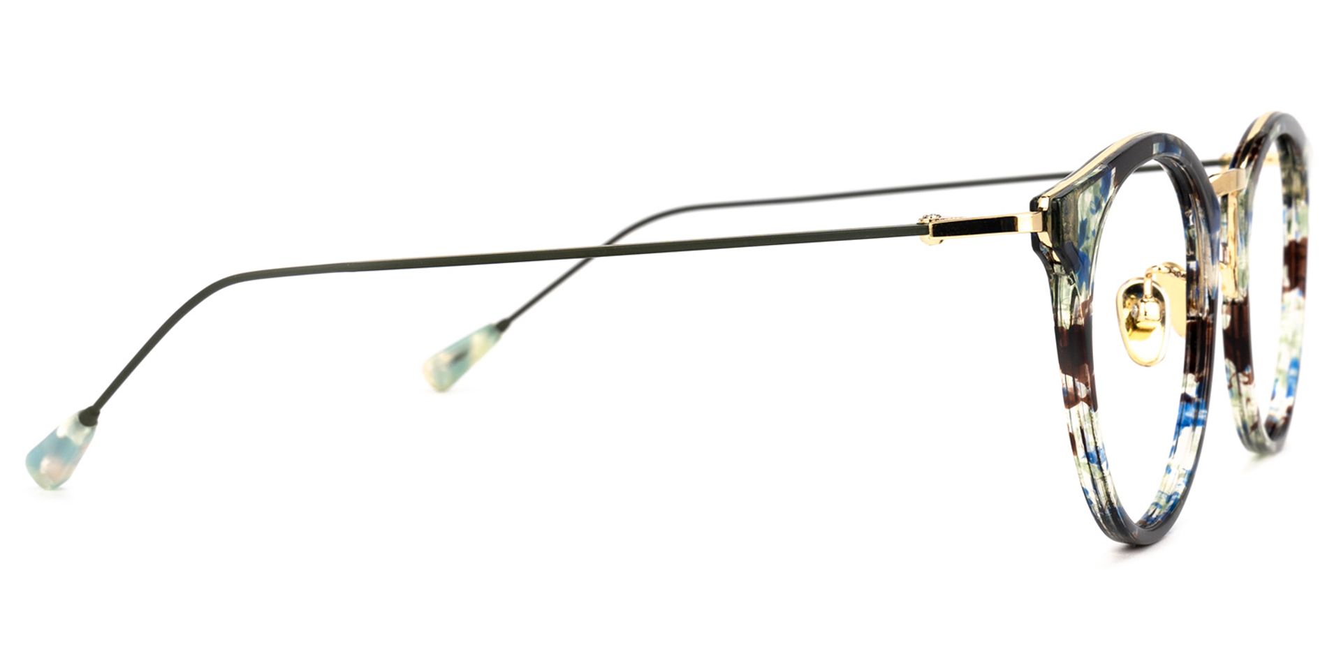 Liz Bleue Tortue Ronde Lunettes3