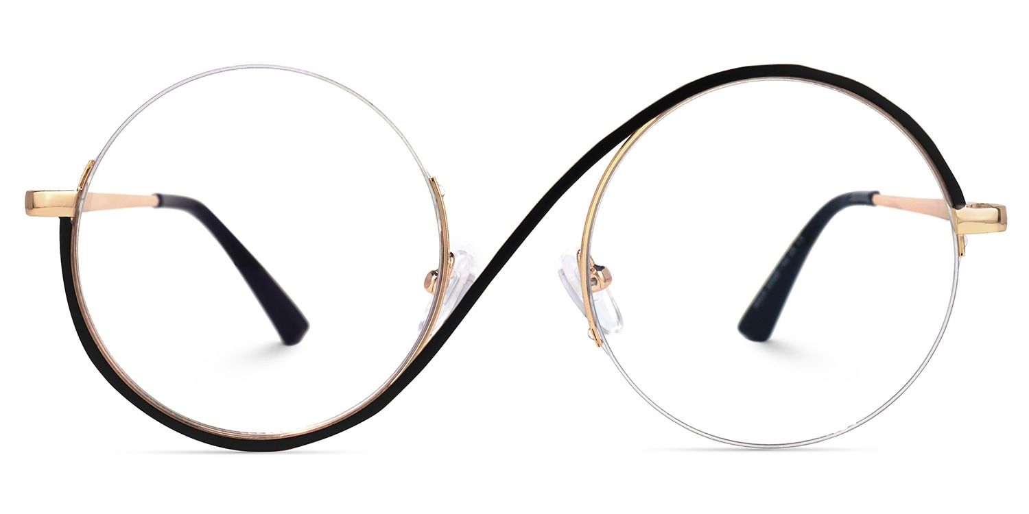 Flozif Noir Ronde Lunettes2