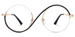Flozif Noir Ronde lunettes2