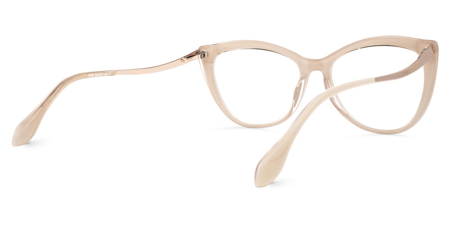 Mila Beige Cateye Lunettes2