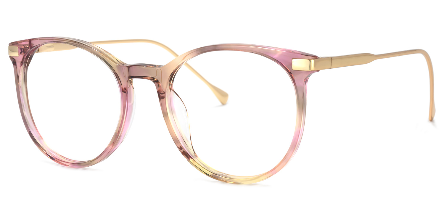 Lenid Rose Floral Ronde Lunettes1