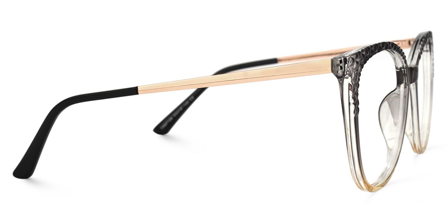 Wanda Noir-Jaune Cateye Lunettes3