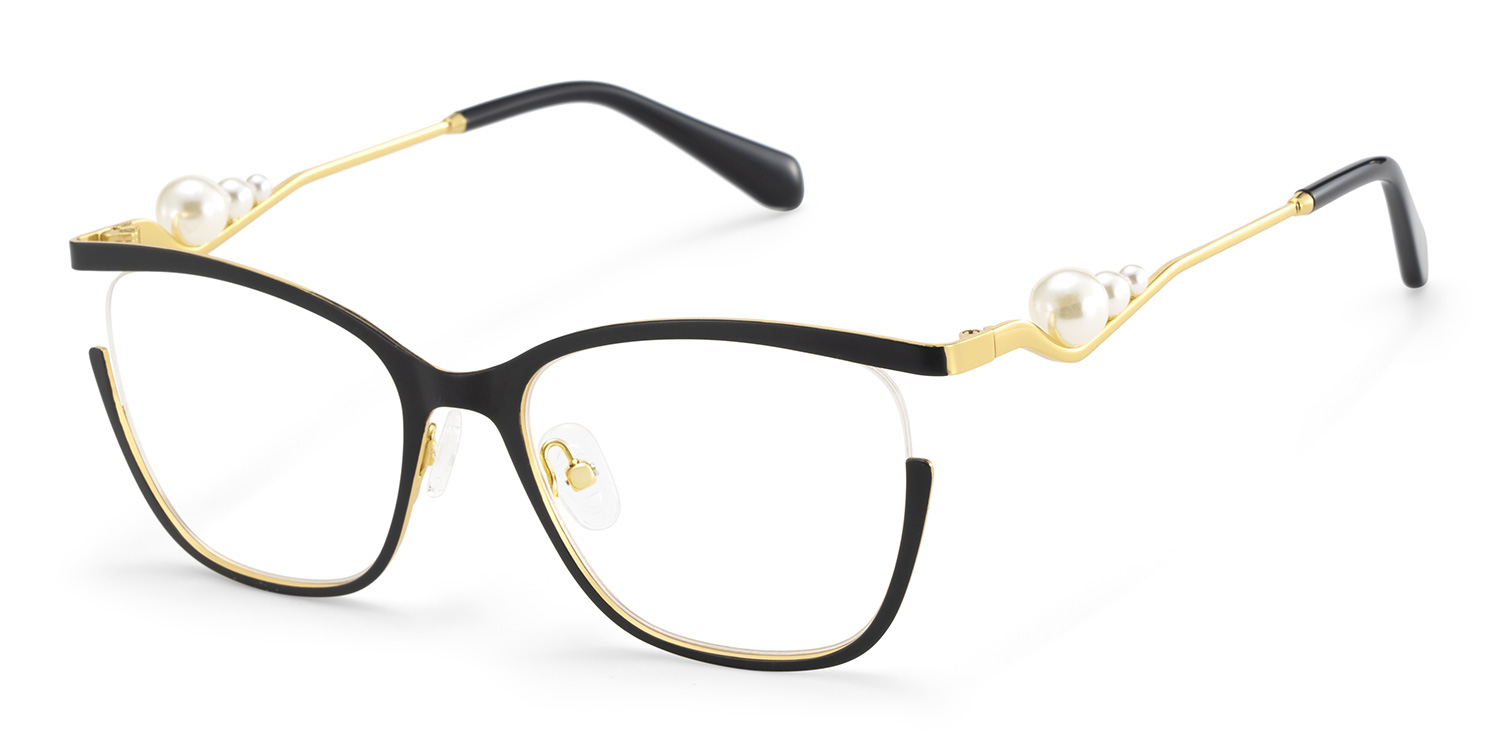 Aria Noir Papillon Lunettes2