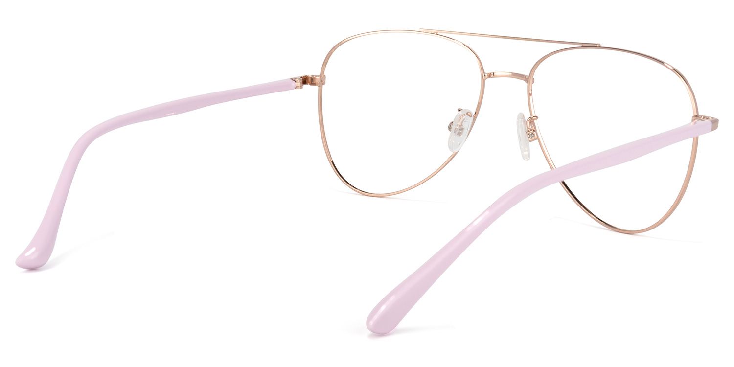 Paige Lunettes de pilote roses4