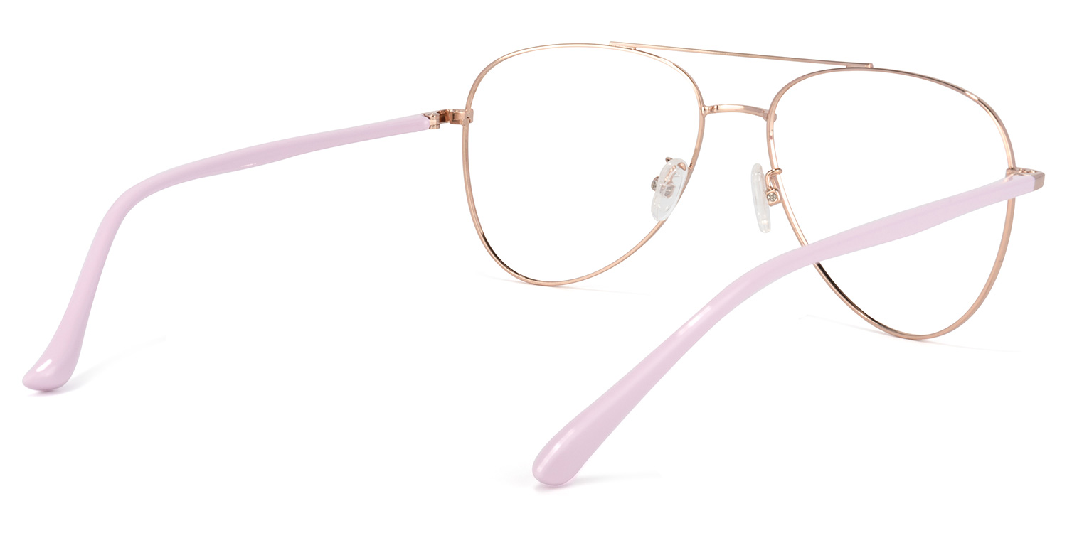 Paige Lunettes de pilote roses4