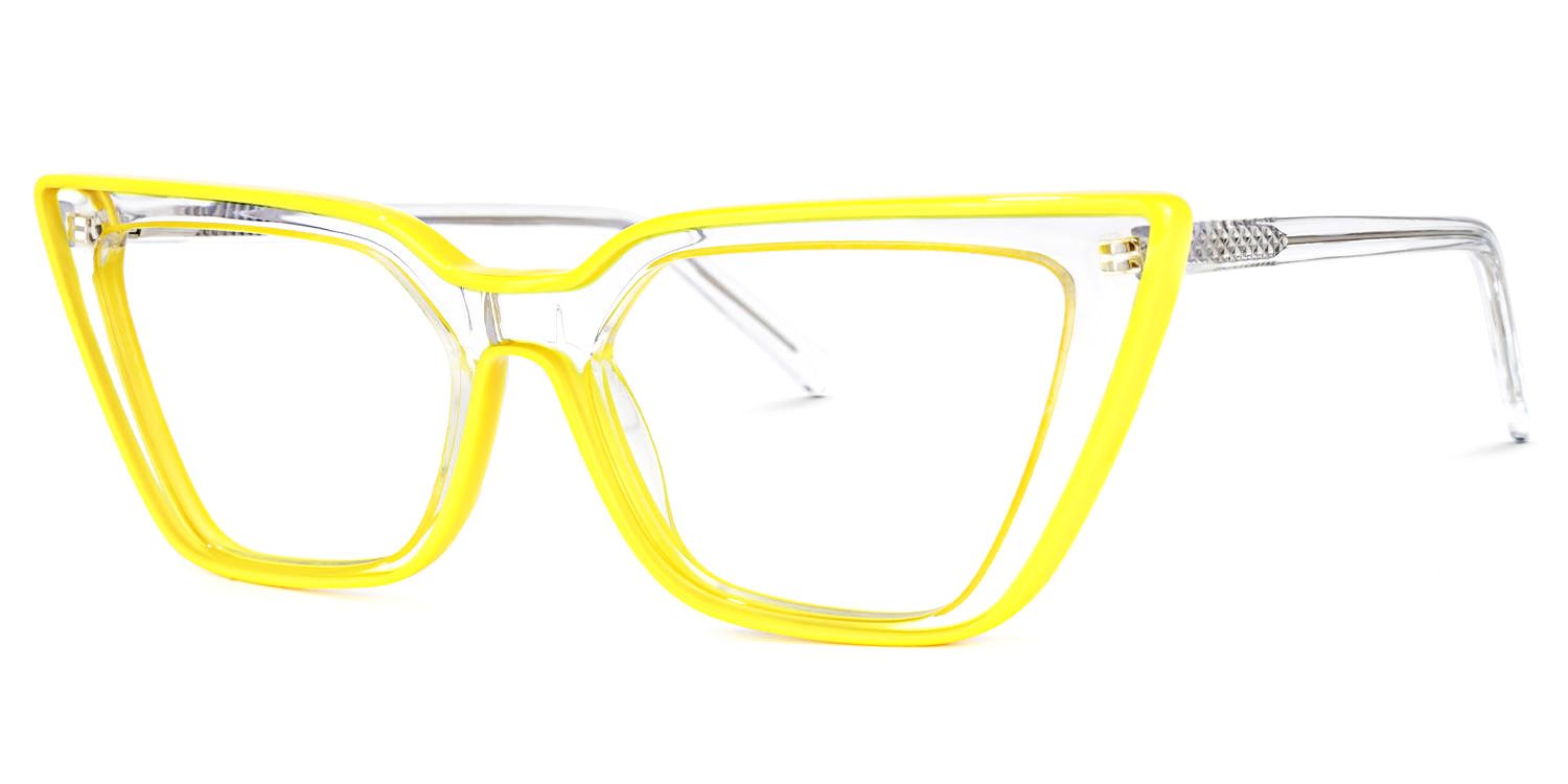 Yosef Jaune Cateye Lunettes1