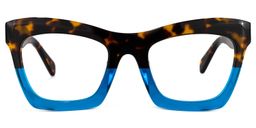 Benitez Bleu Rectangulaire lunettes0