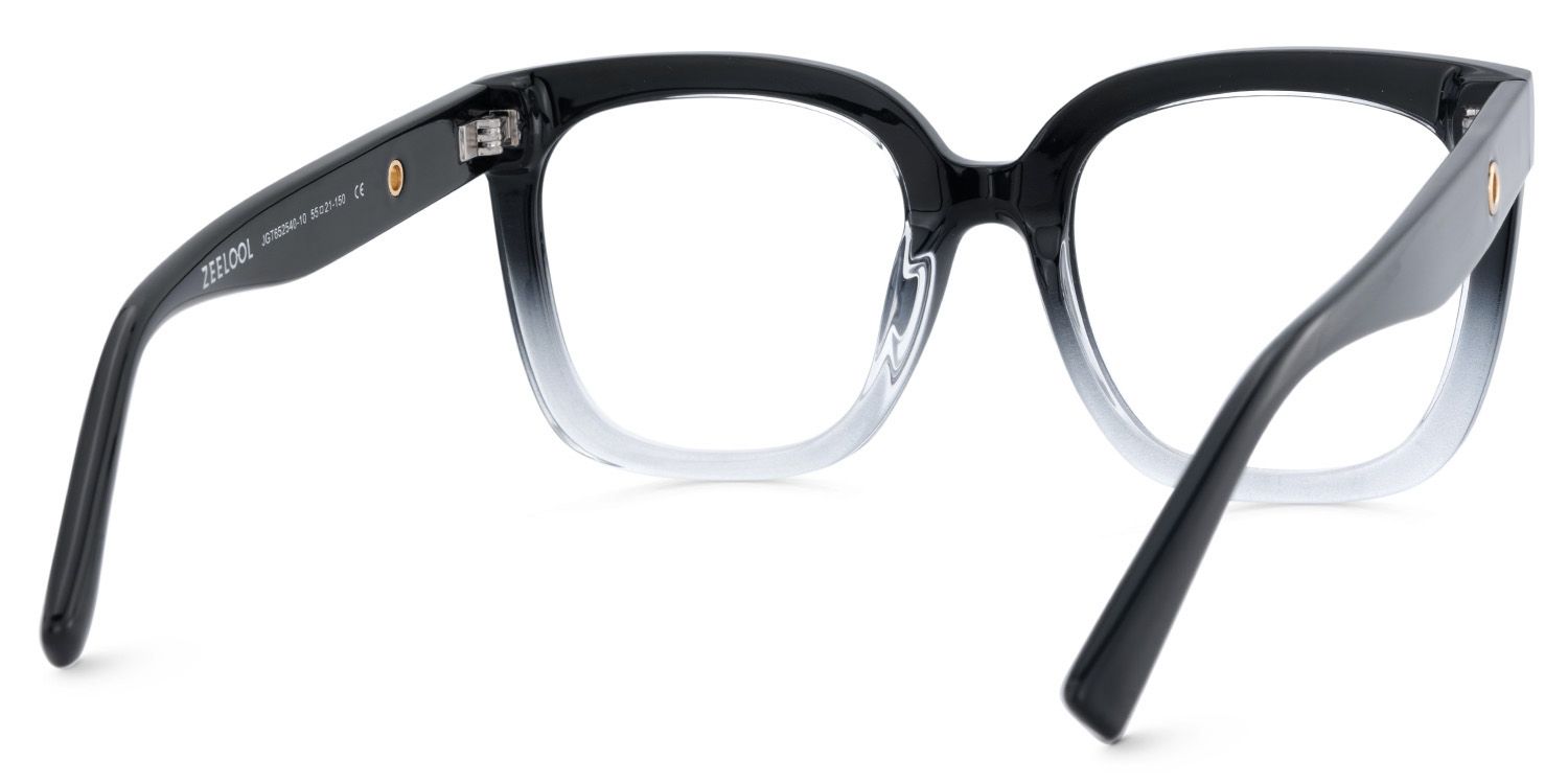 Ebony Noir Cristal Carré Lunettes4