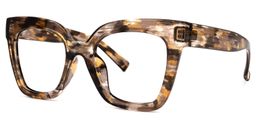 Malcolm Marron-Floral Carré lunettes1