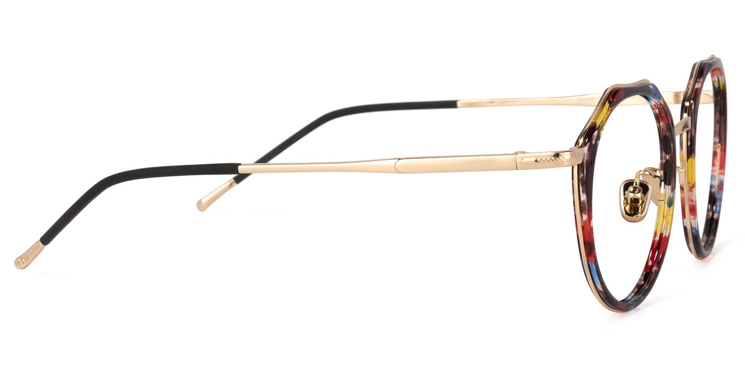 Gentry Lunettes géométriques motif floral2