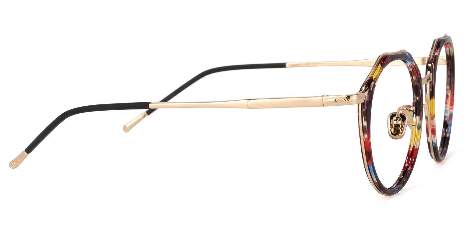 Gentry Lunettes géométriques motif floral2