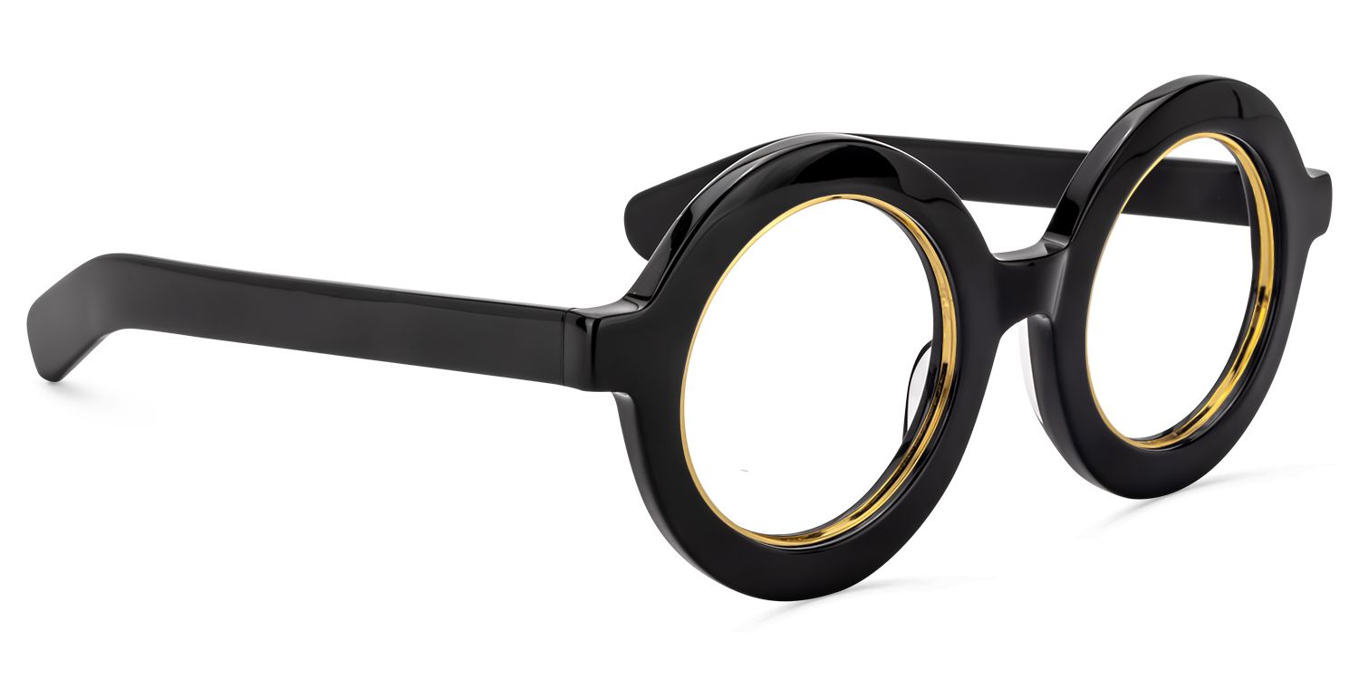 Calhoun Noir Ronde Lunettes2