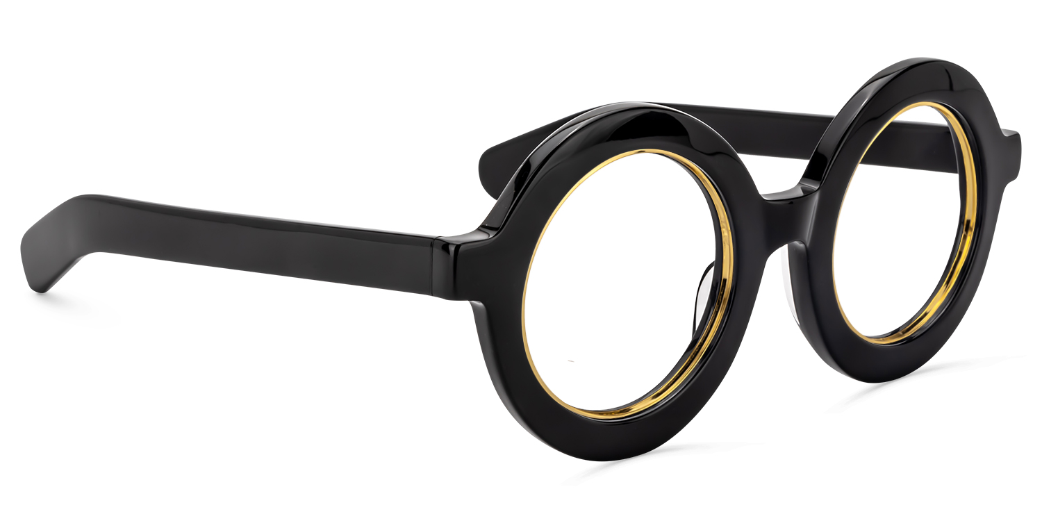 Calhoun Noir Ronde Lunettes2