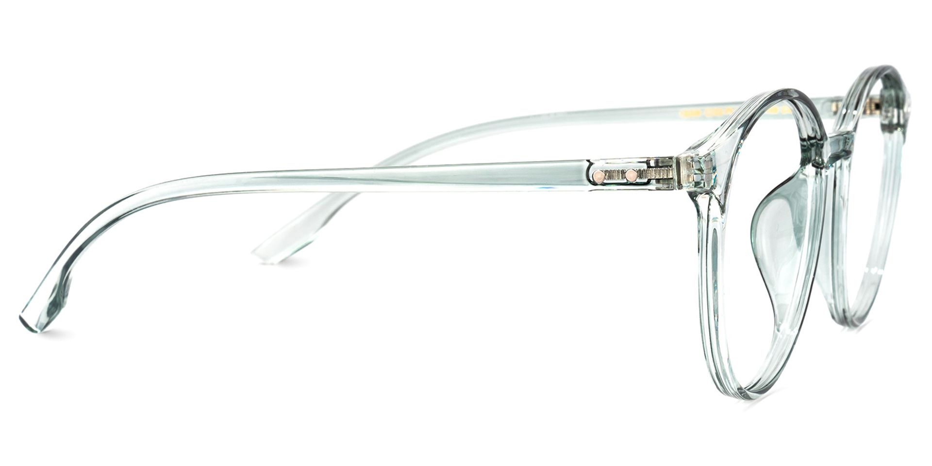 Perdita  Lunettes ronds en cristal bleu2