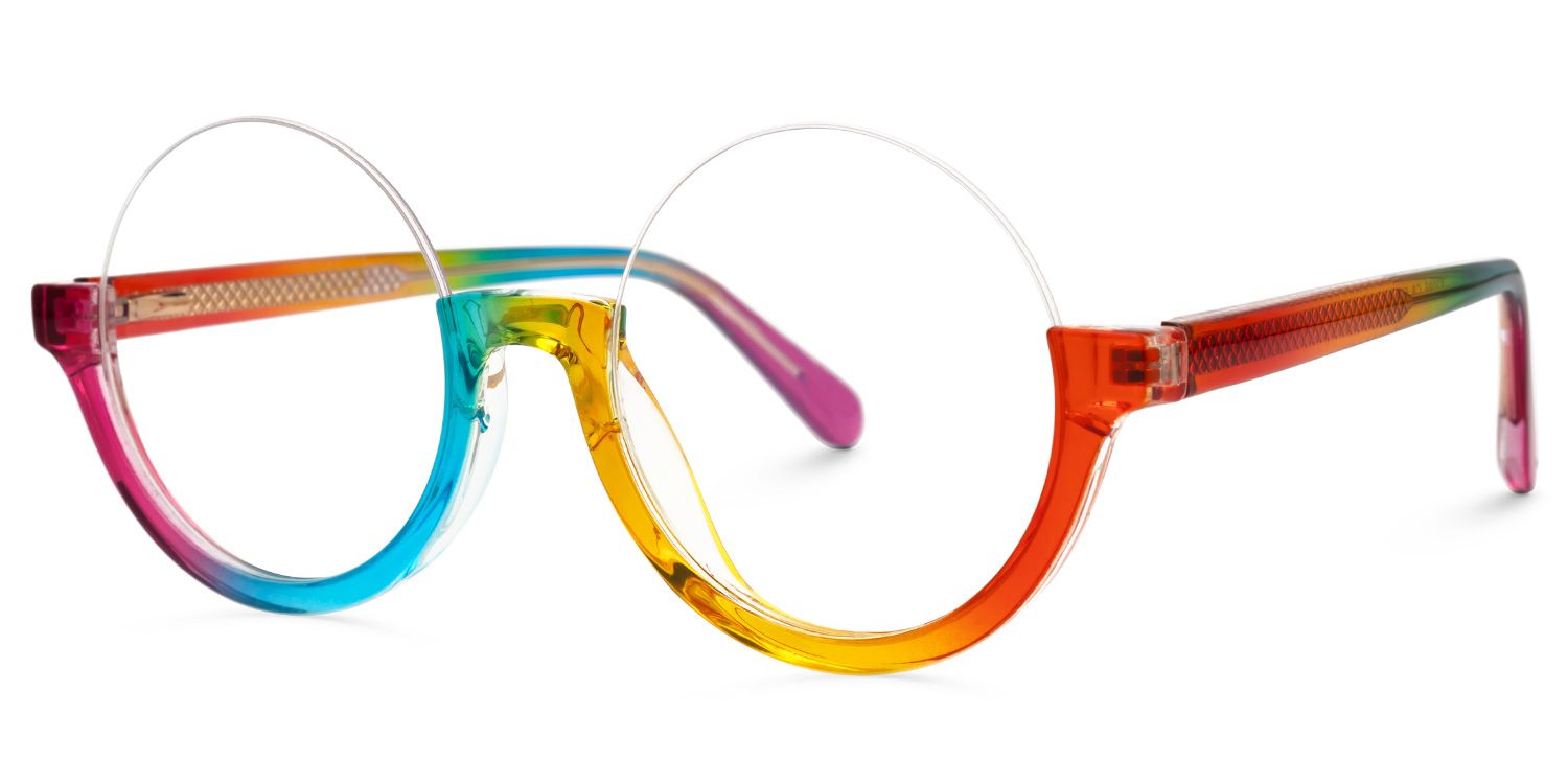 Cheril Multicolor Ronde Lunettes1