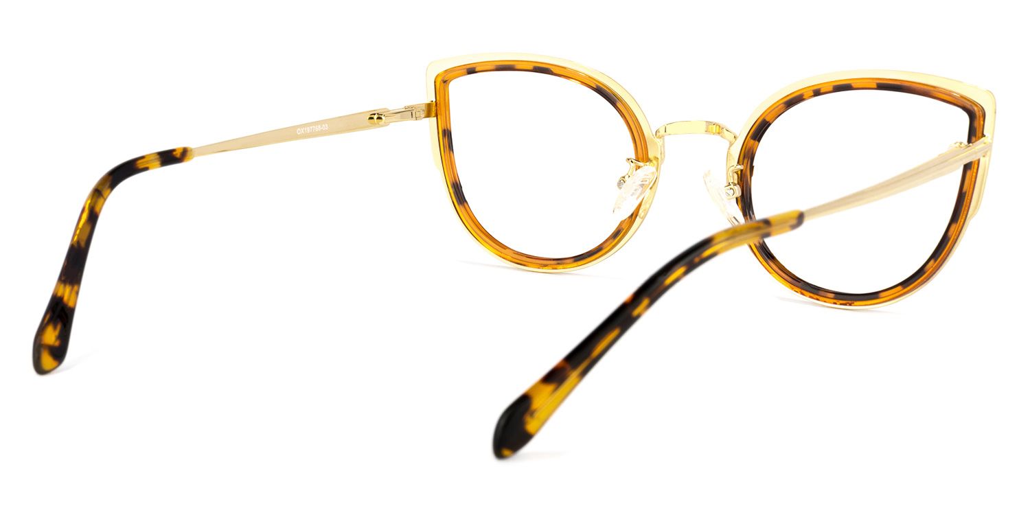 Quillan Lunettes Cateye écaille jaune 4