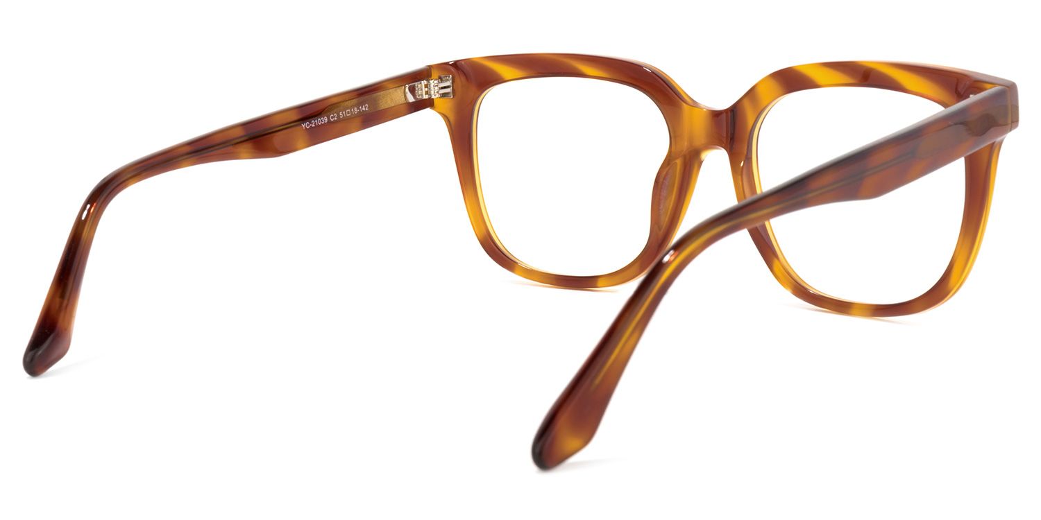 Quiana Jaune Tortue Carré Lunettes3