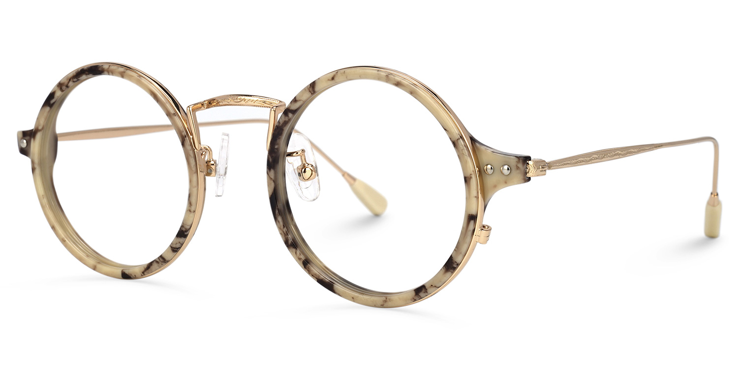 Hadassah Lunettes rondes jaunes 1